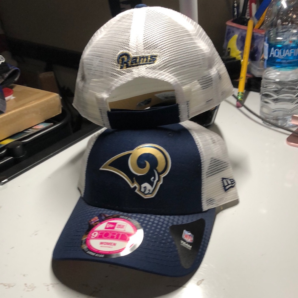 2 Los Angeles Rams NFL Women’s Adjustable Mesh SnapBack Hats St. Louis